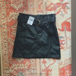 Faux leather skirt